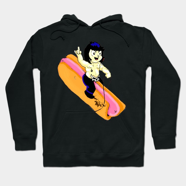 Danzig Hot Dog Riders of Hell Hoodie by Alan Frost artwork